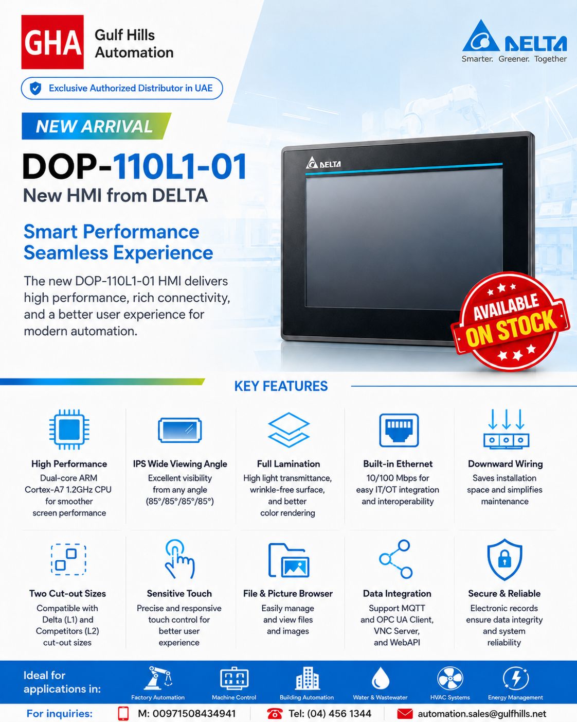 Delta DOP-110L1-01 HMI new arrival
